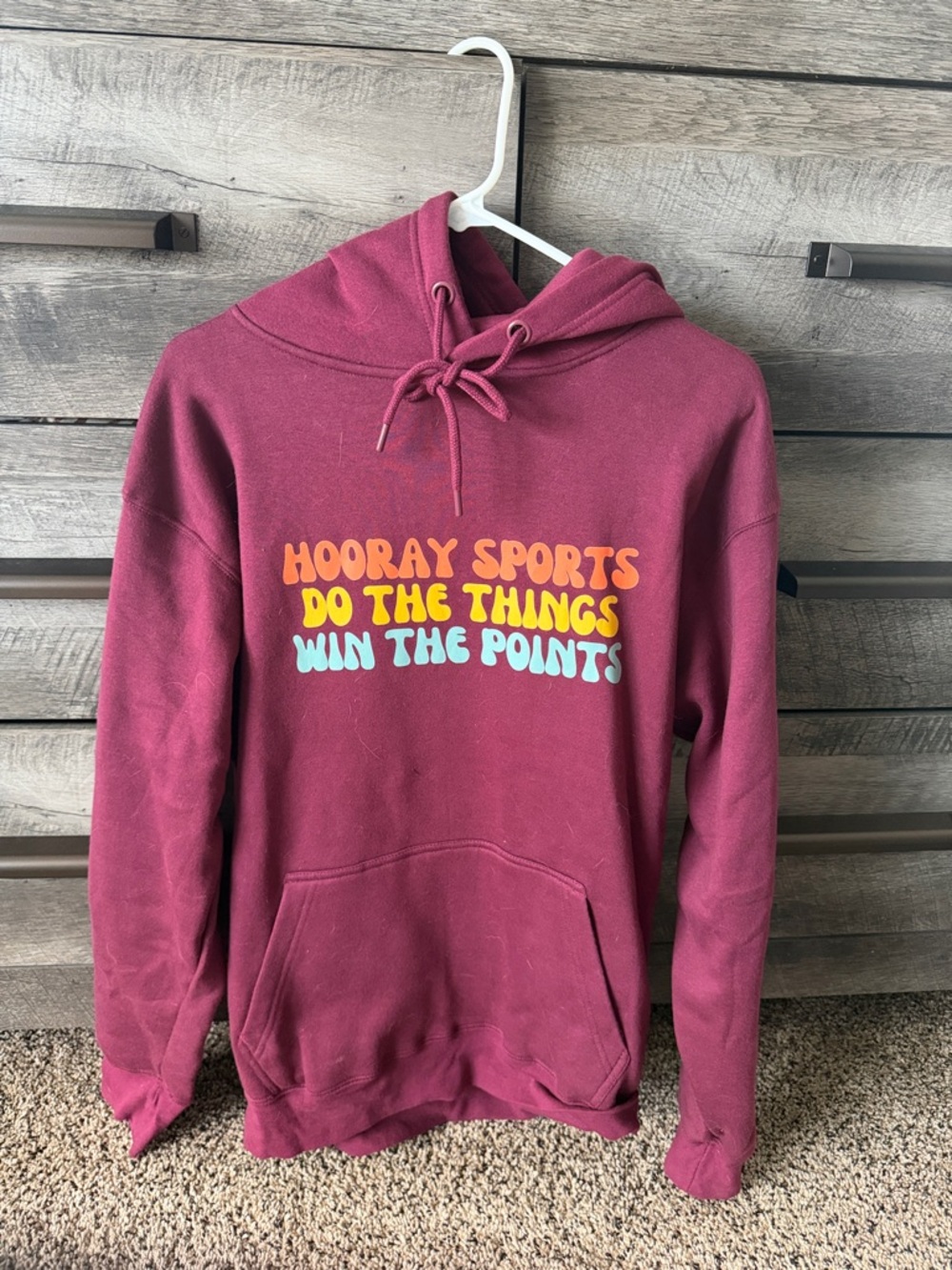 NWOT Maroon Graphic Hoodie Sweatshirt - Hooray Sports